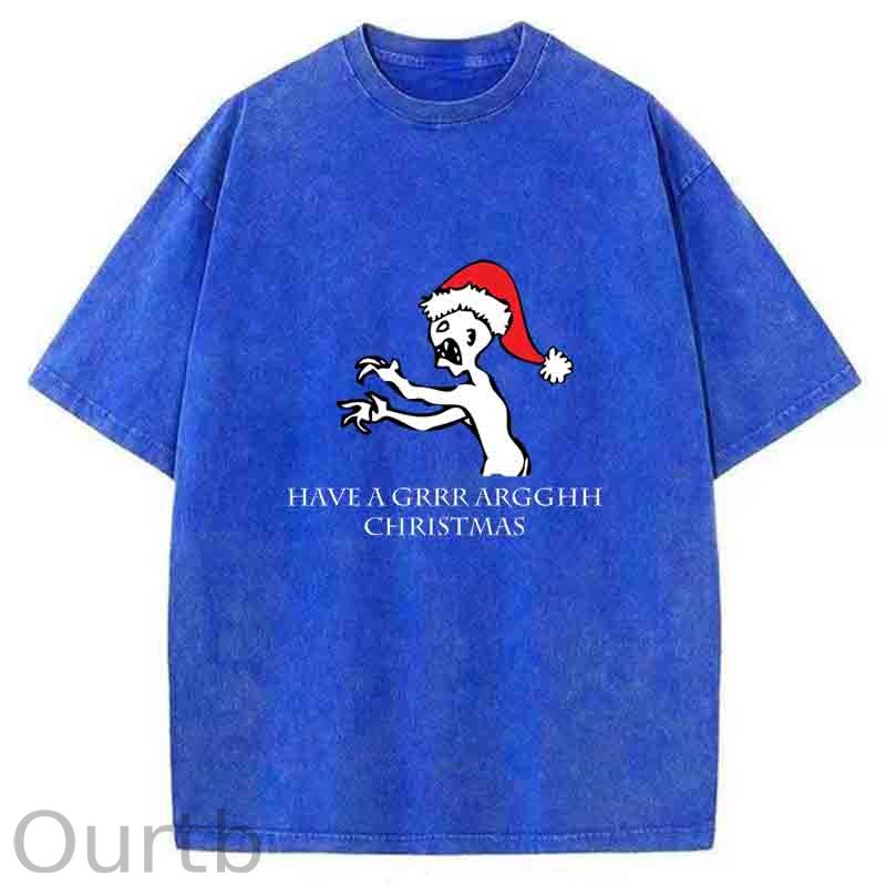 Grr Argh Christmas Washed T-Shirt