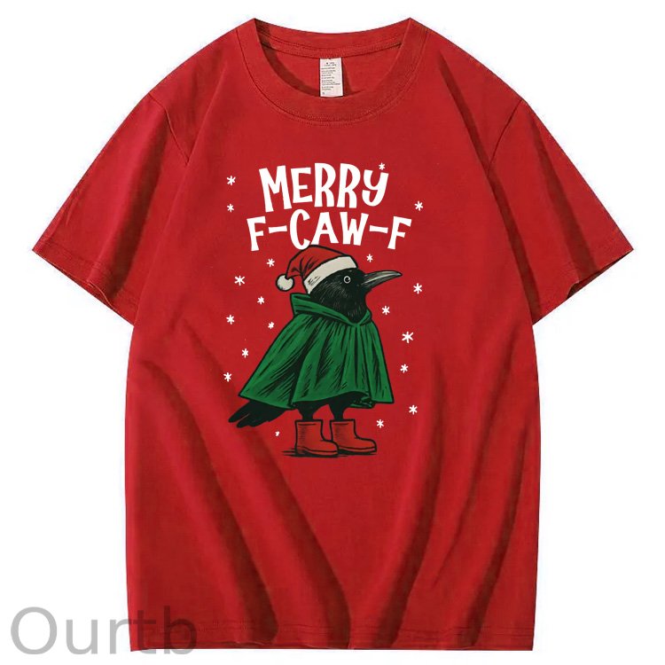 Merry F-Caw-F Pattern100% Cotton T-Shirt