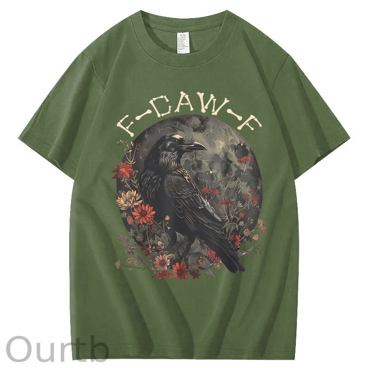 F-Caw-F Crow Raven 100% Cotton T-Shirt