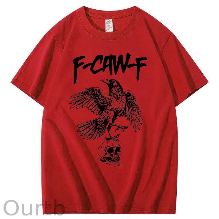 F-CAW-F Skull Pattern 100% Cotton T-Shirt