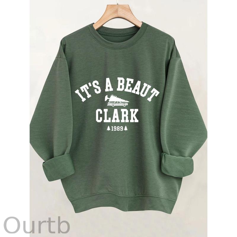 It's A Beaut Clark 1989 Vintage Christmas 100% Cotton Fleece Sweatshirt