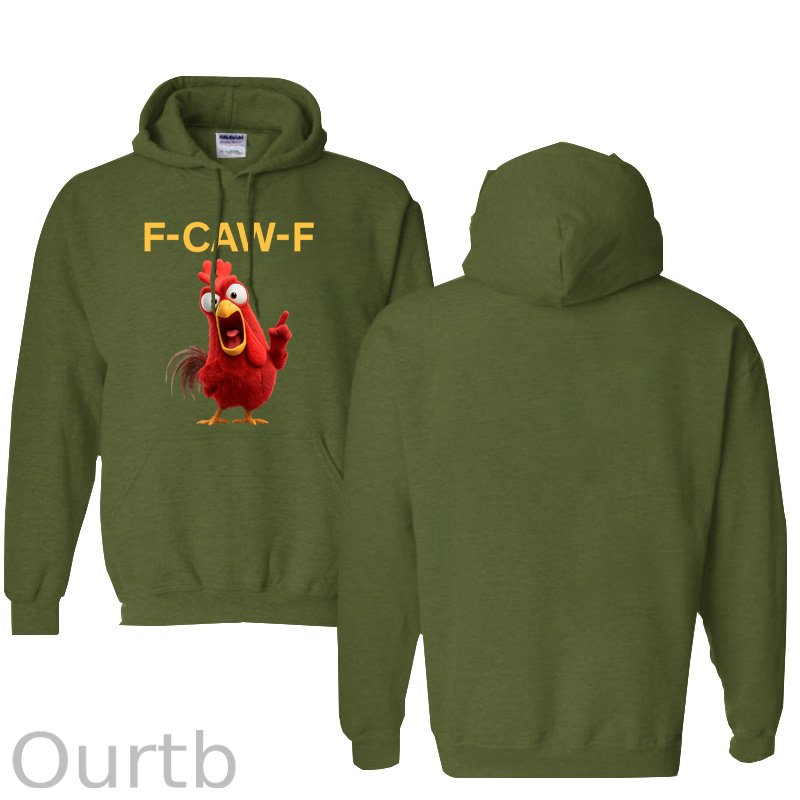 F-Caw-F Angry Chicken  Pattern 100% 300g Cotton Classic Hoodie