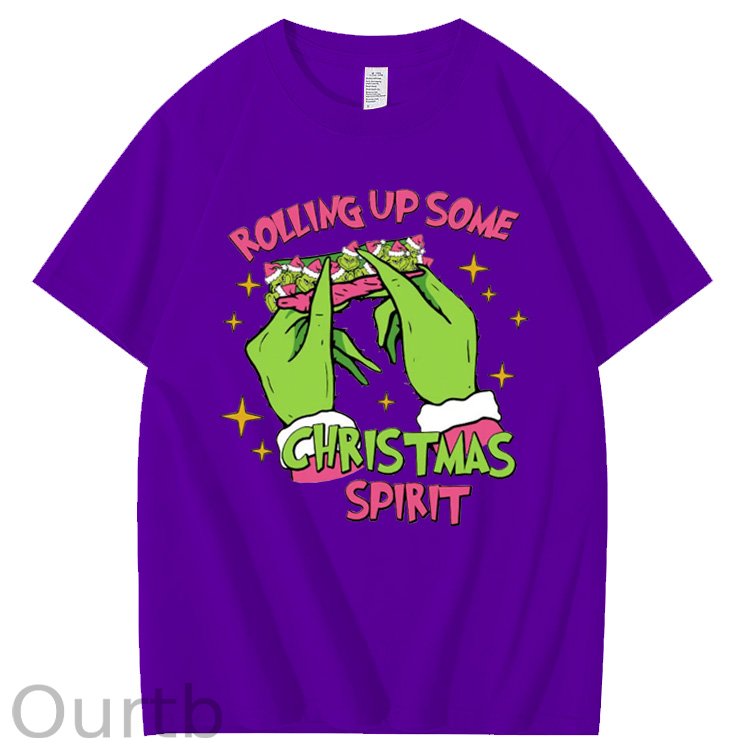 Rolling Up Some Christmas Spirit Pattern100% Cotton T-Shirt
