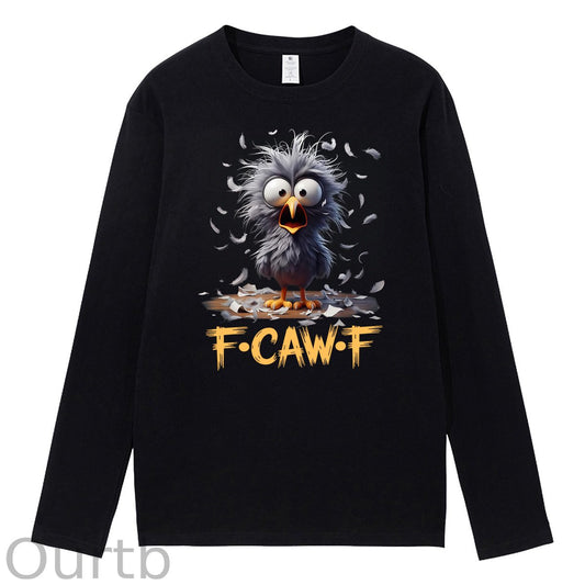 Funny F-Caw-F Chicken 100% Cotton Long Sleeve T-Shirt