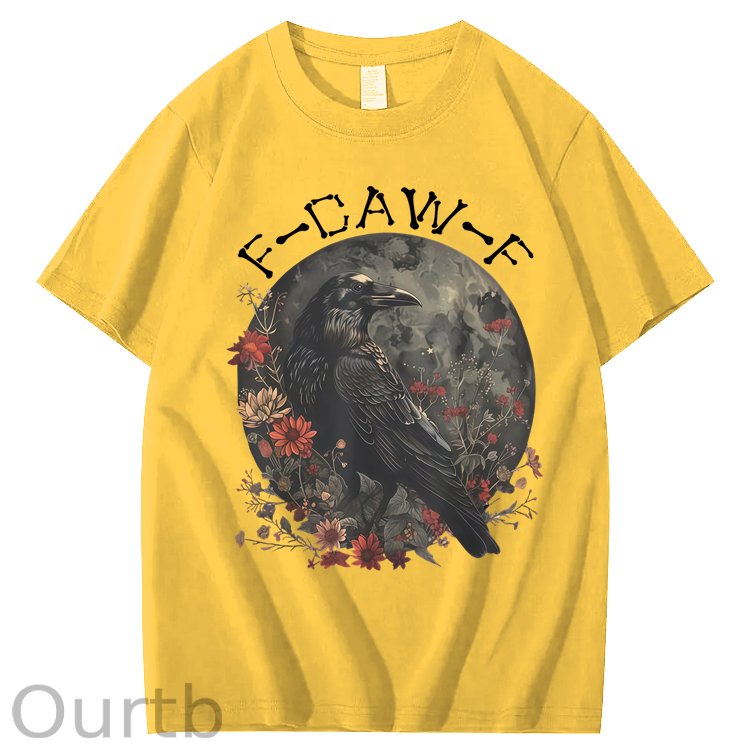 F-Caw-F Crow Raven 100% Cotton T-Shirt