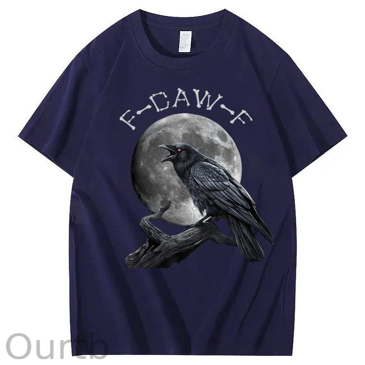 F-Caw-F Crow Raven 100% Cotton T-Shirt