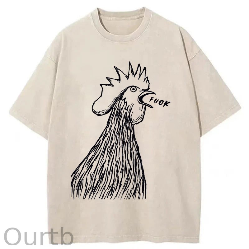 Unisex Bad Chicken Washed T-Shirt