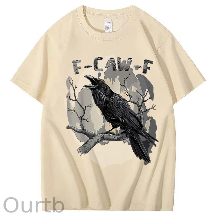 F-Caw-F Crow Raven 100% Cotton T-Shirt