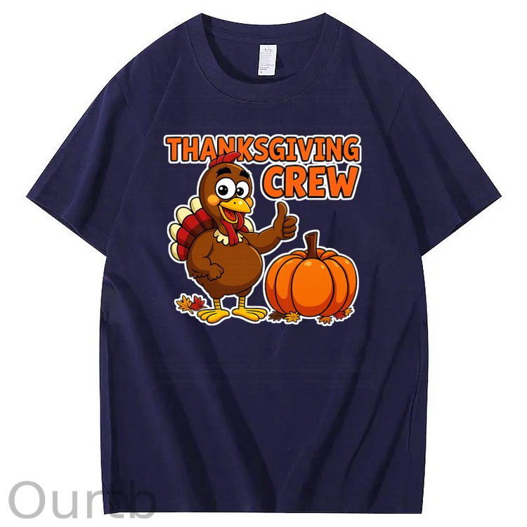 Thanksgiving Crew  Pattern100% Cotton T-Shirt