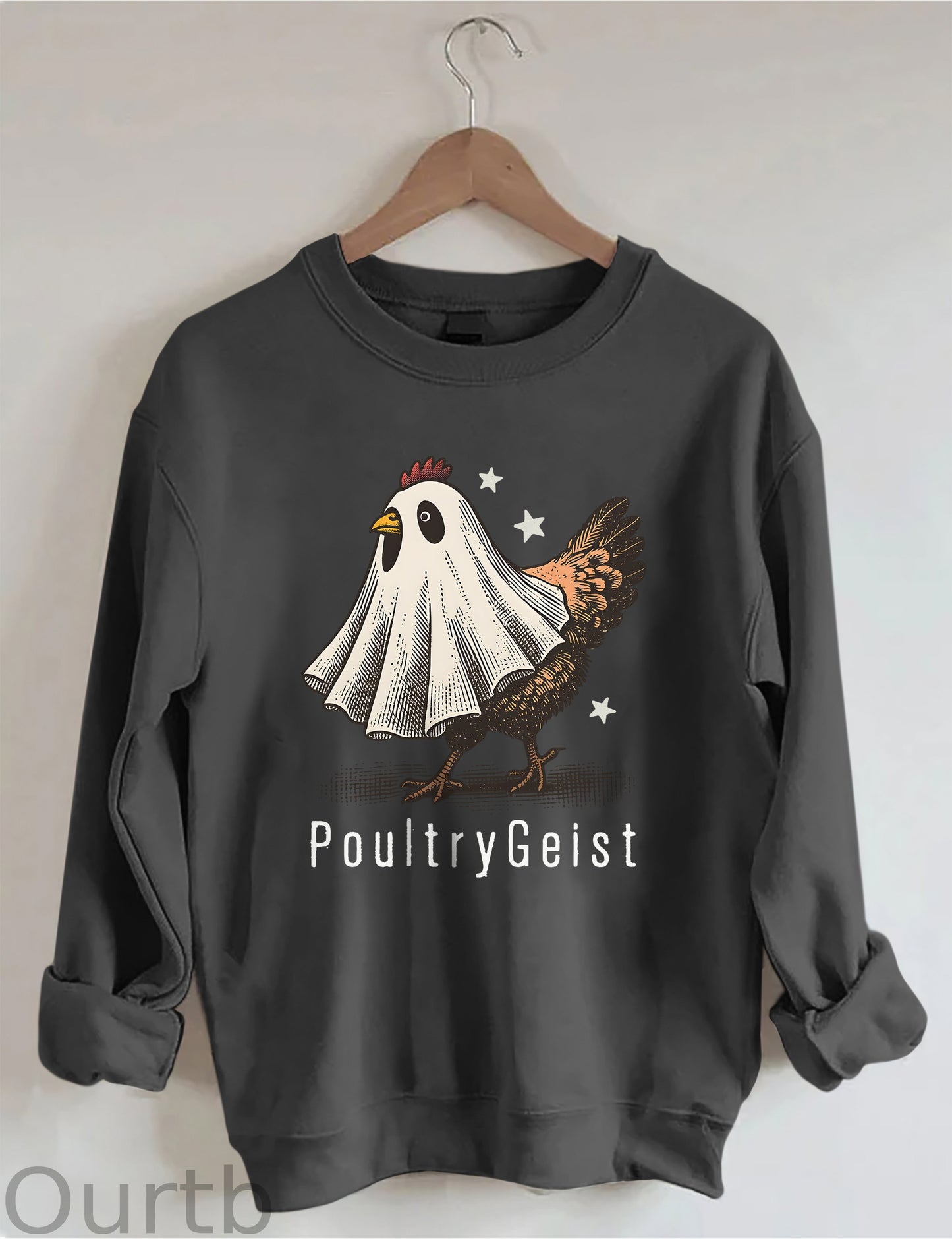 Halloween Funny Ghost Chicken Sweatshirt