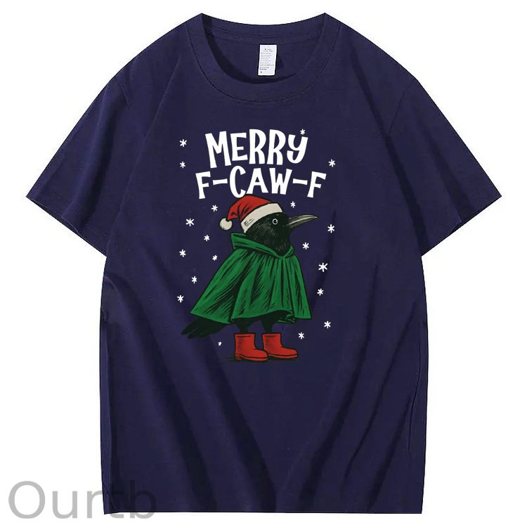 Merry F-Caw-F Pattern100% Cotton T-Shirt