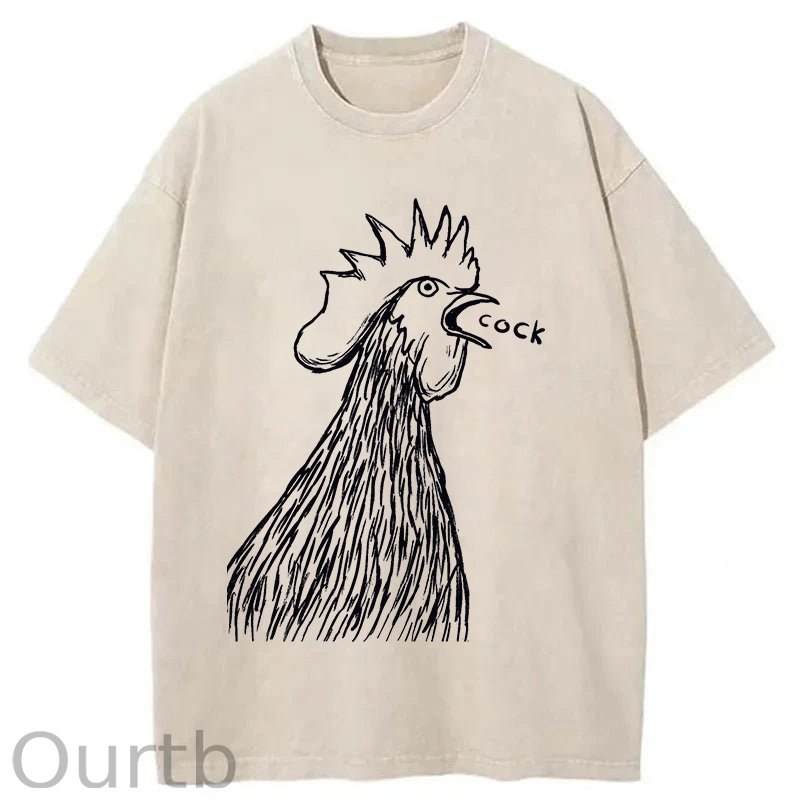 Unisex Bad Chicken Washed T-Shirt