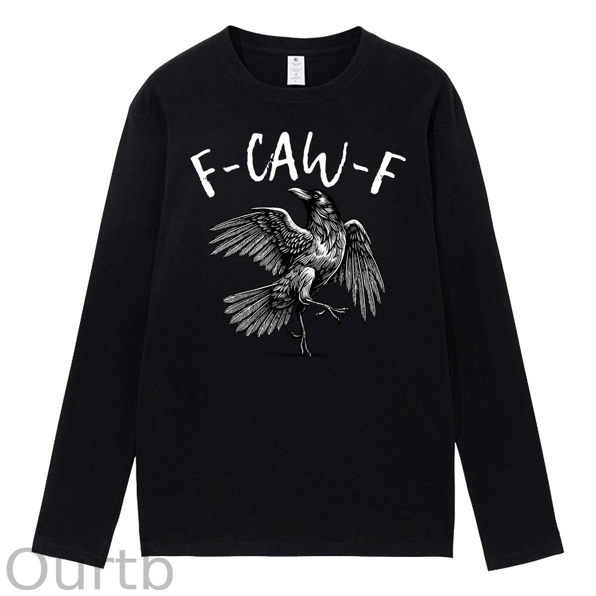 F-Caw-F Crow 100% Cotton Long Sleeve T-Shirt