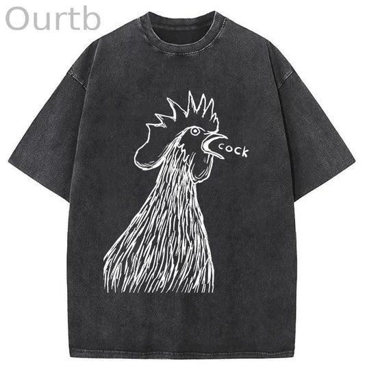 Unisex Bad Chicken Washed T-Shirt
