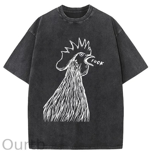 Unisex Bad Chicken Washed T-Shirt