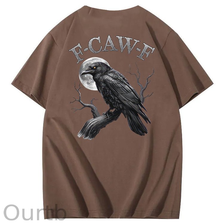 F-Caw-F Crow 100% Cotton Back T-Shirt