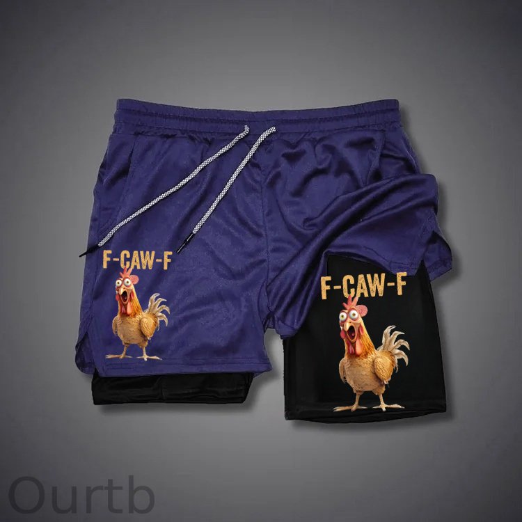 F-Caw-F Chicken 2 In 1 Gym Performance Shorts