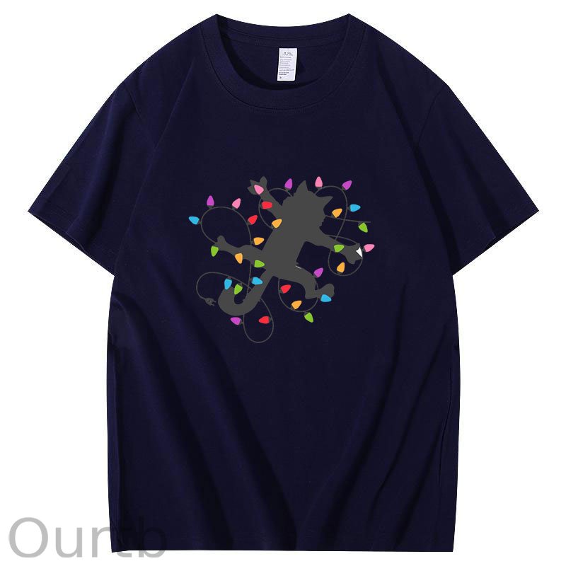 Cat Wrapped In Christmas Lights T-Shirt