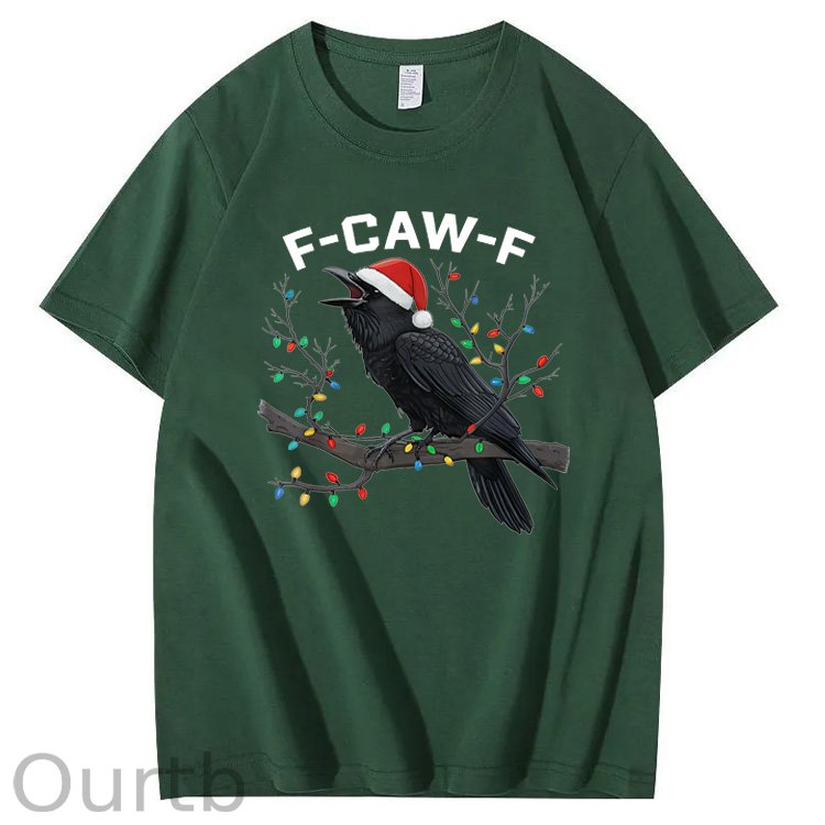 Christmas F-Caw-F Pattern100% Cotton T-Shirt