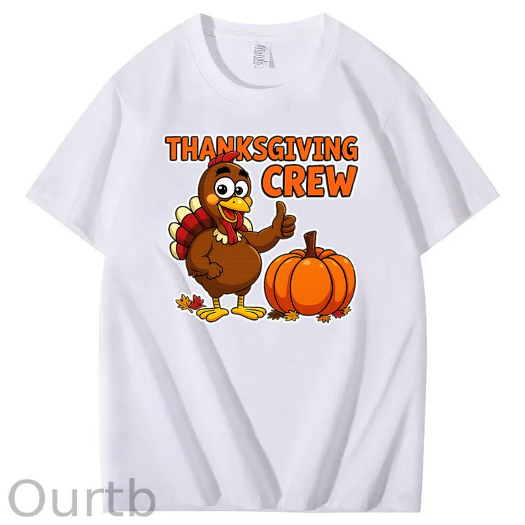 Thanksgiving Crew  Pattern100% Cotton T-Shirt