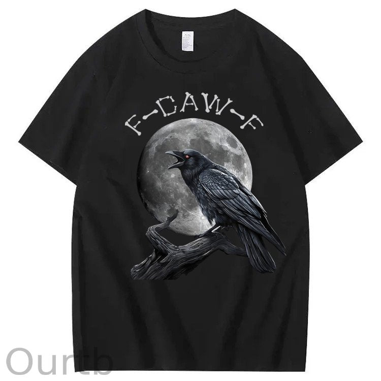 F-Caw-F Crow Raven 100% Cotton T-Shirt