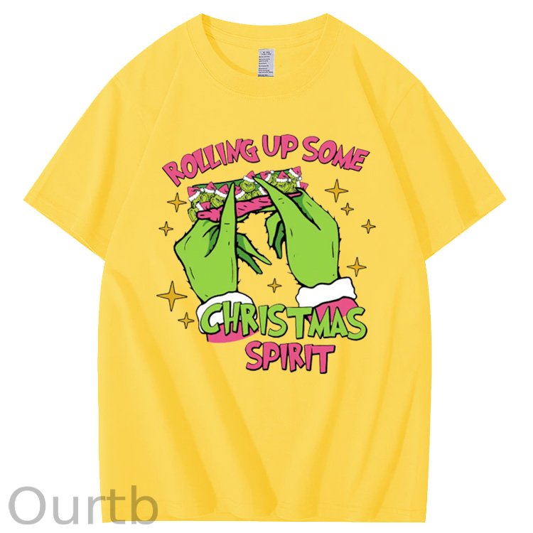 Rolling Up Some Christmas Spirit Pattern100% Cotton T-Shirt