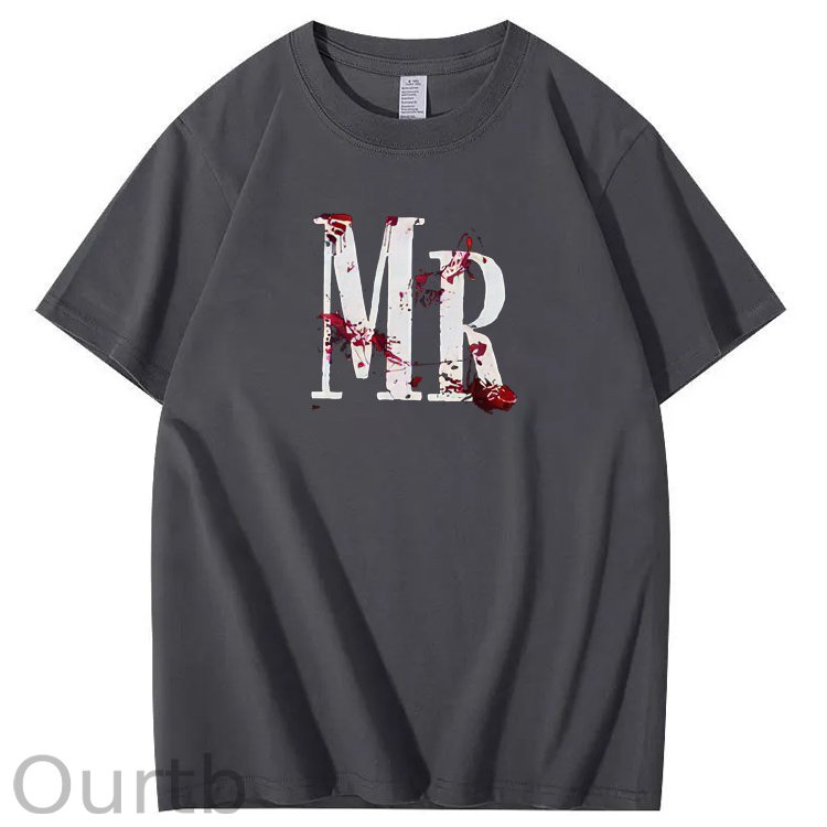 Halloween Couple Pattern Print 100% Cotton T-Shirt