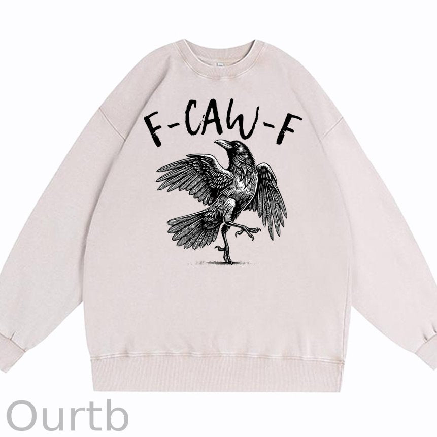 F-Caw-F Crow Cotton Washed Long Sleeve Sweatshirt/Shirt
