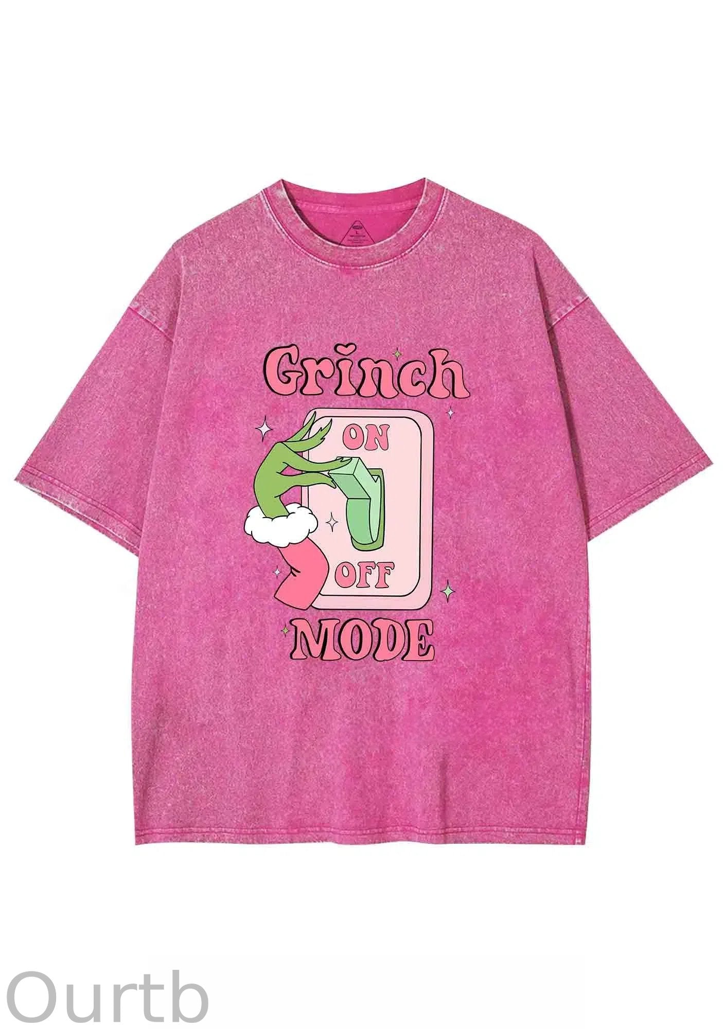 Christmas On Off Mode Retro Washed Tee