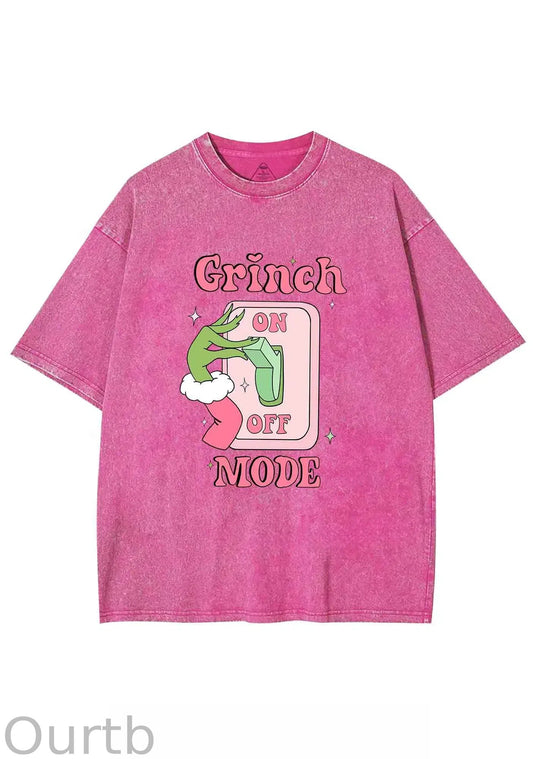 Christmas On Off Mode Retro Washed Tee
