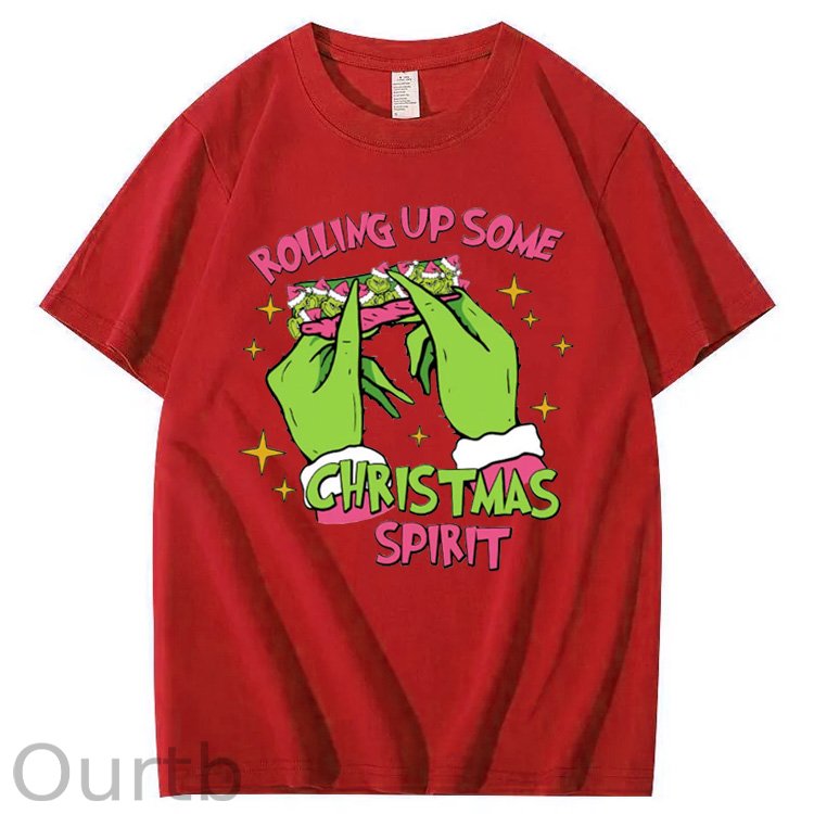 Rolling Up Some Christmas Spirit Pattern100% Cotton T-Shirt