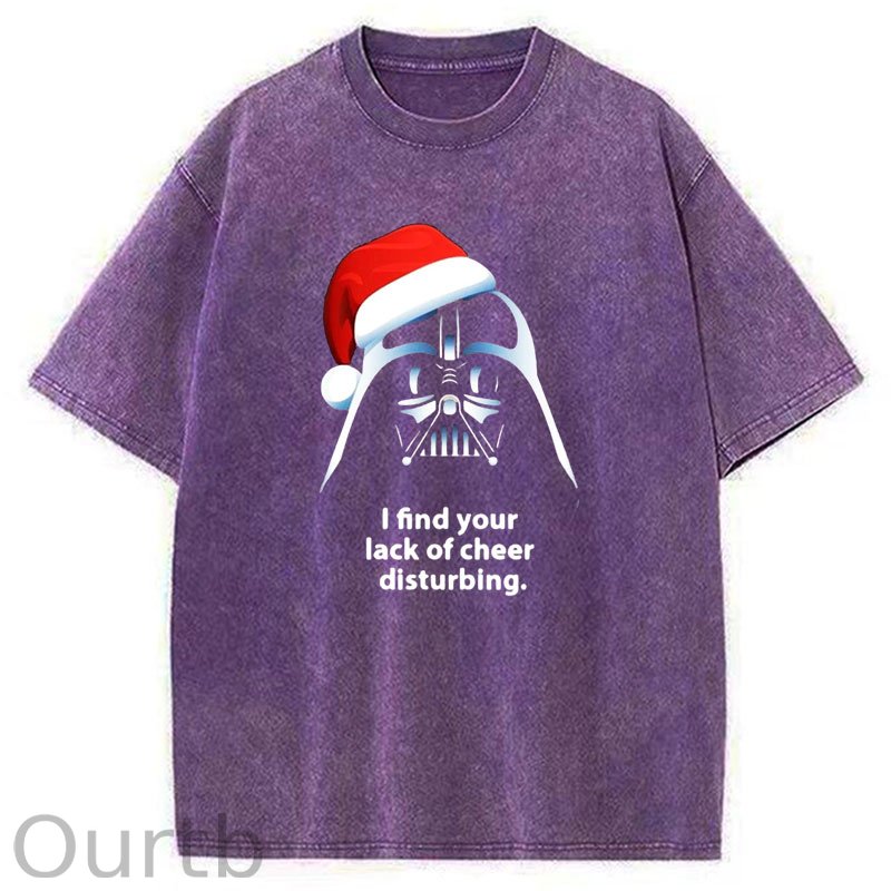 I Find Lack of Cheer Disturbing Christmas Washed T-Shirt