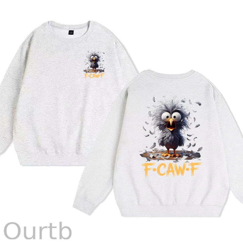 Funny F-Caw-F Chicken 100% Cotton Fleece Sweatshirt