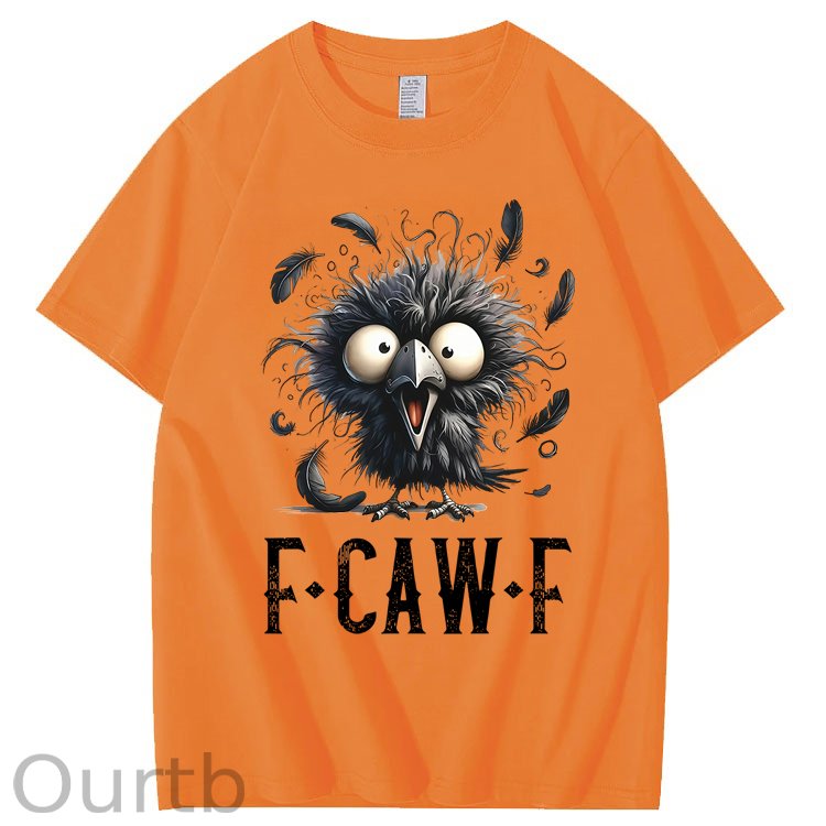 F-Caw-F Crow Raven 100% Cotton T-Shirt
