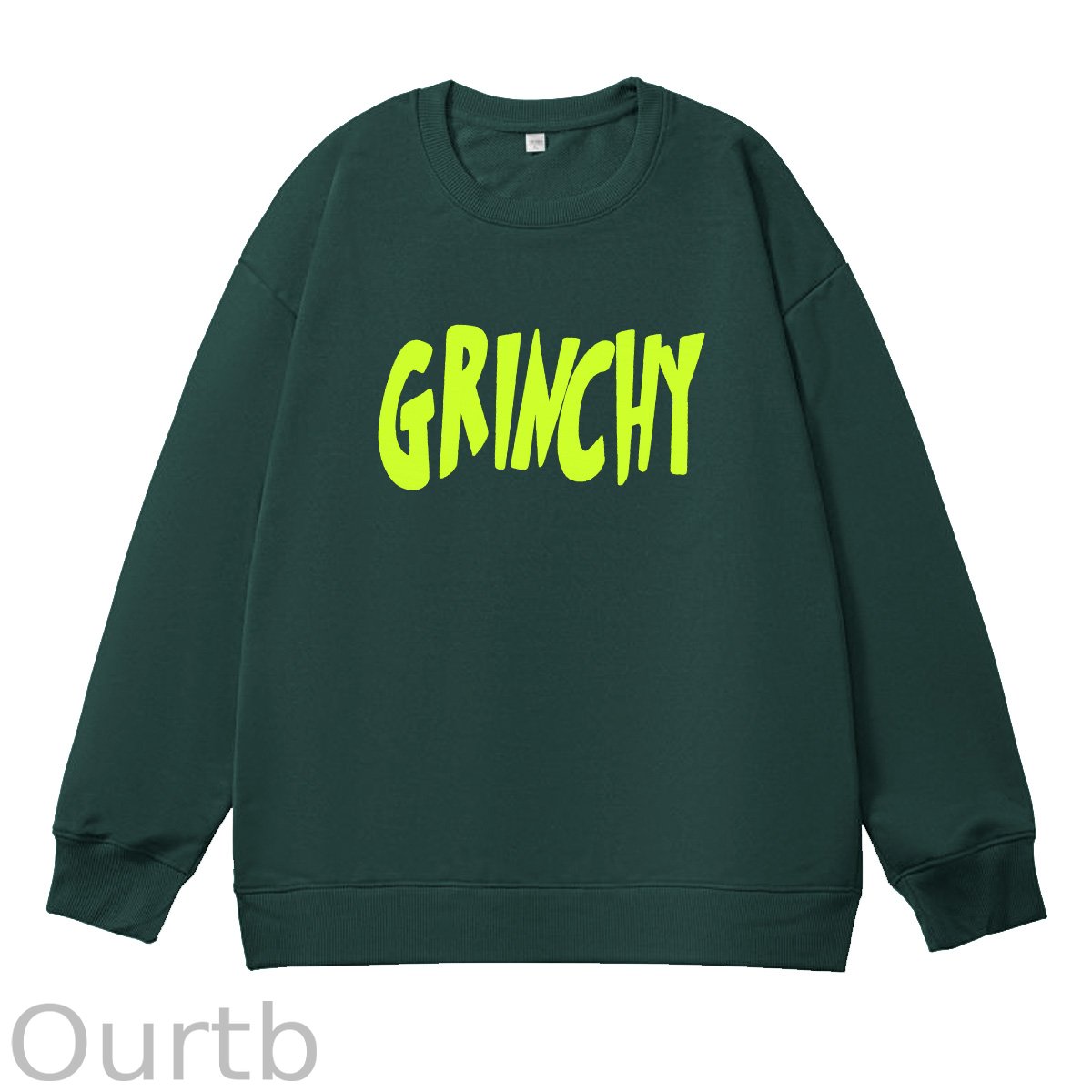 Christmas  Pattern 100% 300g CottonCrew Neck Sweatshirt