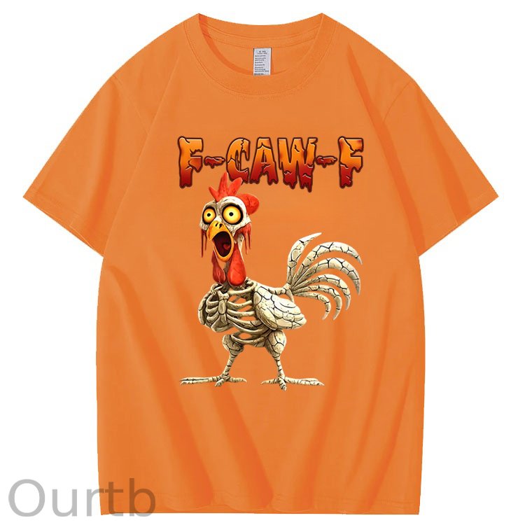 F-Caw-F Chicken Halloween 100% Cotton T-Shirt