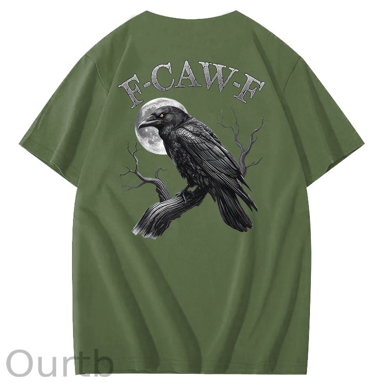 F-Caw-F Crow 100% Cotton Back T-Shirt