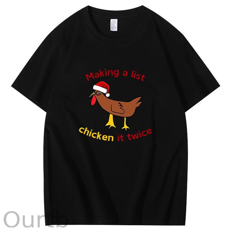 Chicken It Twice Christmas T-Shirt