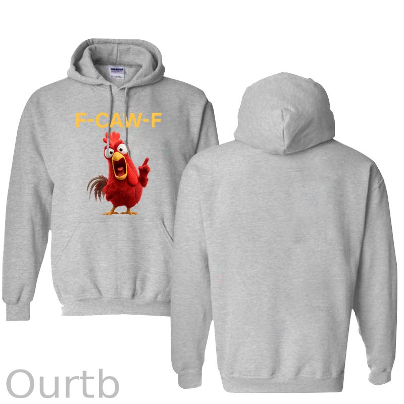 F-Caw-F Angry Chicken  Pattern 100% 300g Cotton Classic Hoodie