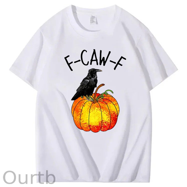 F-Caw-F Crow Pumpkin 100% Cotton T-Shirt