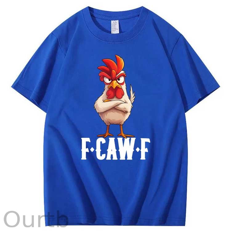 F-Caw-F  Angry  Cool Chicken  Pattern100% Cotton T-Shirt