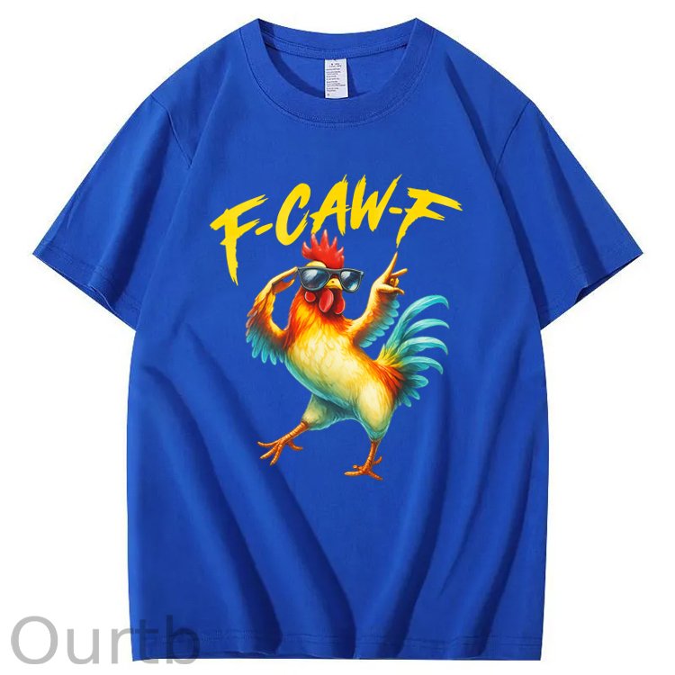 F-Caw-F Cool Chicken Pattern100% Cotton T-Shirt