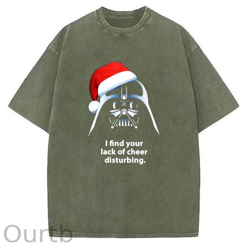 I Find Lack of Cheer Disturbing Christmas Washed T-Shirt