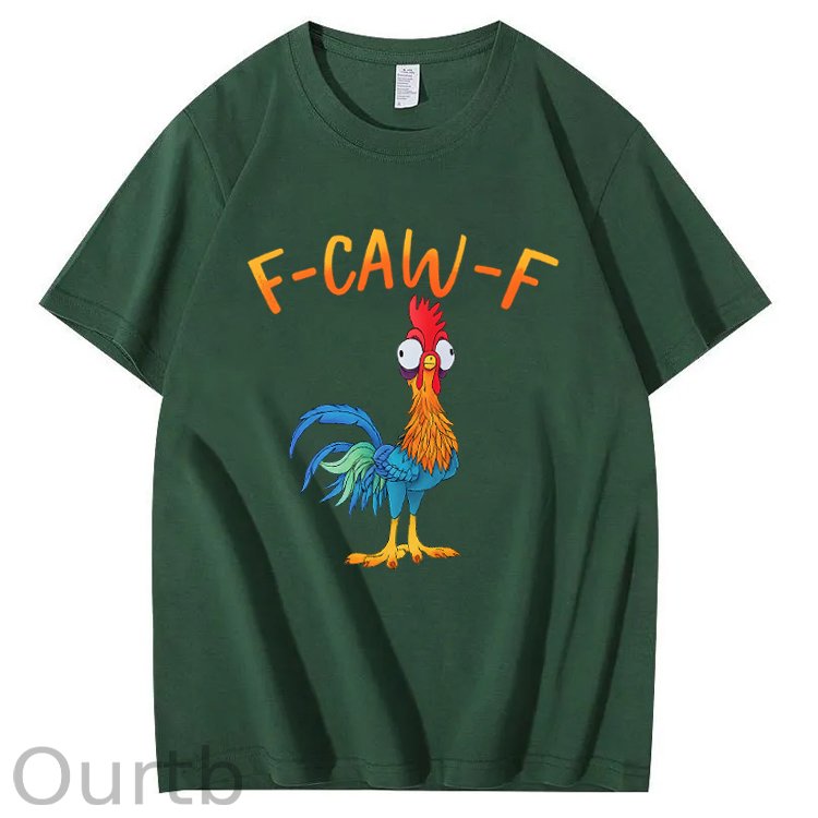 F-Caw-F Chicken Pattern100% Cotton T-Shirt