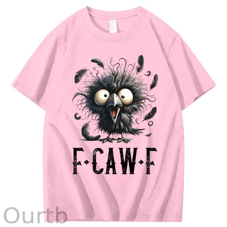 F-Caw-F Crow Raven 100% Cotton T-Shirt