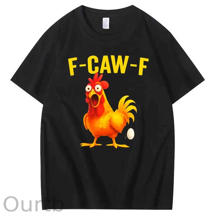 F-Caw-F Egg-Laying Chickens Pattern100% Cotton T-Shirt