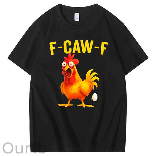 F-Caw-F Egg-Laying Chickens Pattern100% Cotton T-Shirt