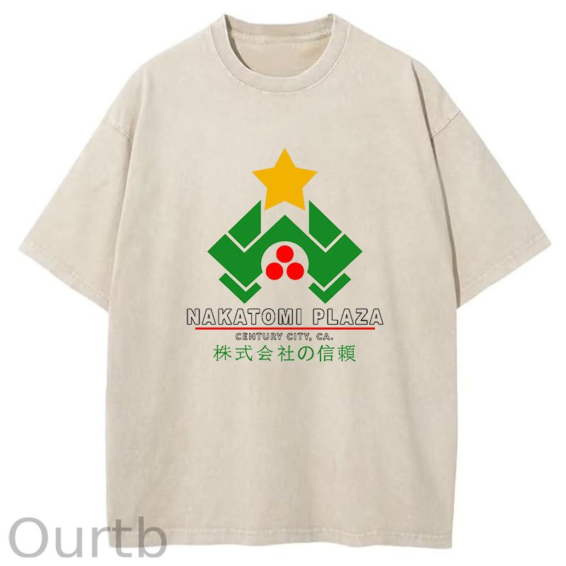 Nakatomi Plaza Christmas Washed T-Shirt