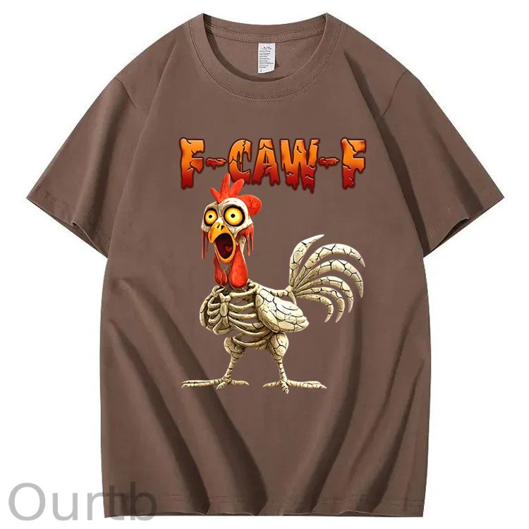 F-Caw-F Chicken Halloween 100% Cotton T-Shirt