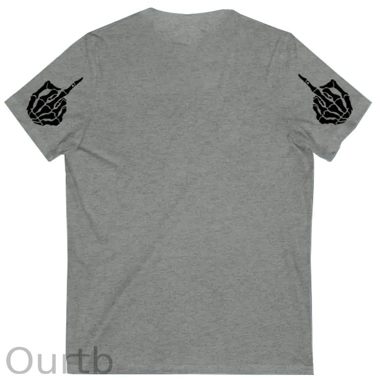 Have A Great Day Pattern Print 100%Cotton V Neck T-Shirt